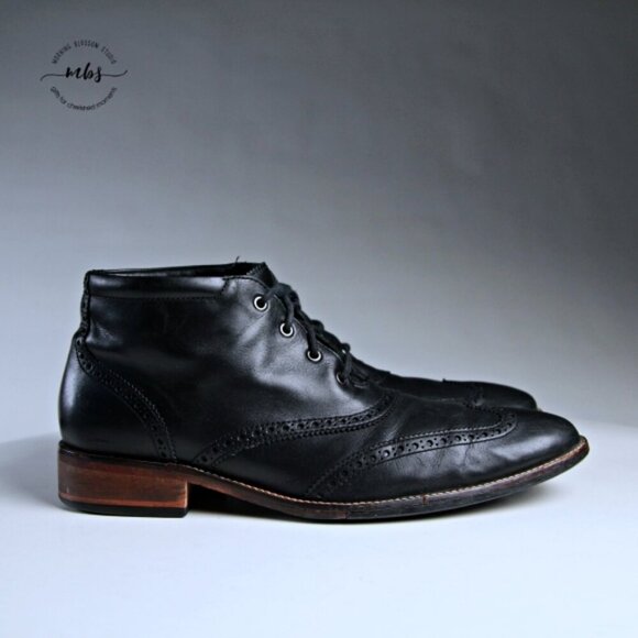 Cole Haan Liam Chukka II Leather Boots Black Men 11 - Picture 1 of 14